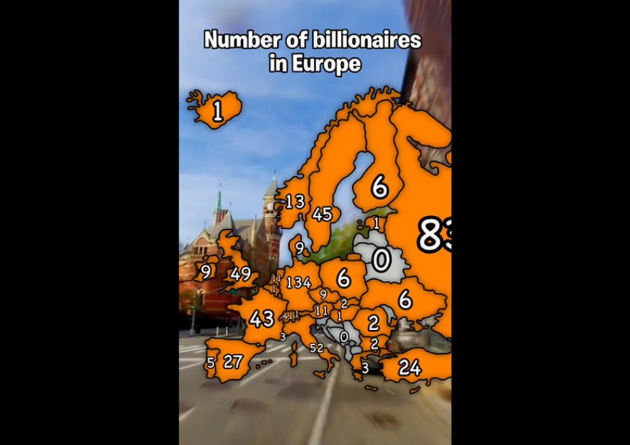 VIDEO/ Harta e miliarderëve në Europë