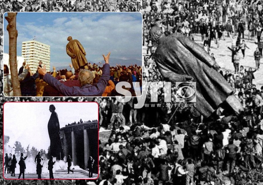 Si sot, më 20 shkurt 1991, shqiptarët rrëzuan monumentin e diktatorit Enver Hoxha në Tiranë