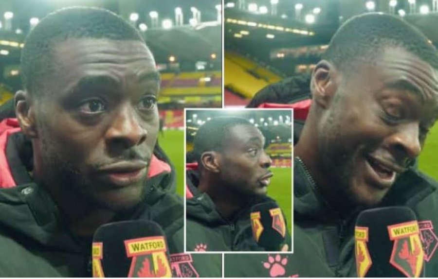 VIDEO/ Futbollisti që belbëzon kapërcen frikën dhe jep intervistë pas triumfit të Watfordit