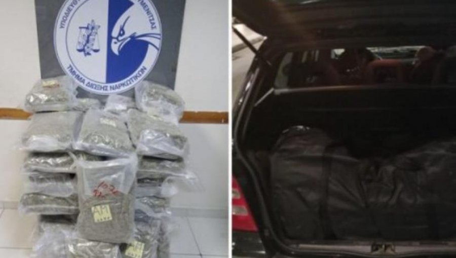 I gjenden 35 kg marijuanë në makinë, arrestohet shqiptari në Greqi
