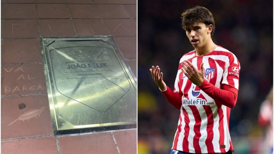 Shprehu dashurinë e tij për Barcelonën, tifozët e Atletico Madridit shkatërrojnë pllakën e Felix para stadiumit