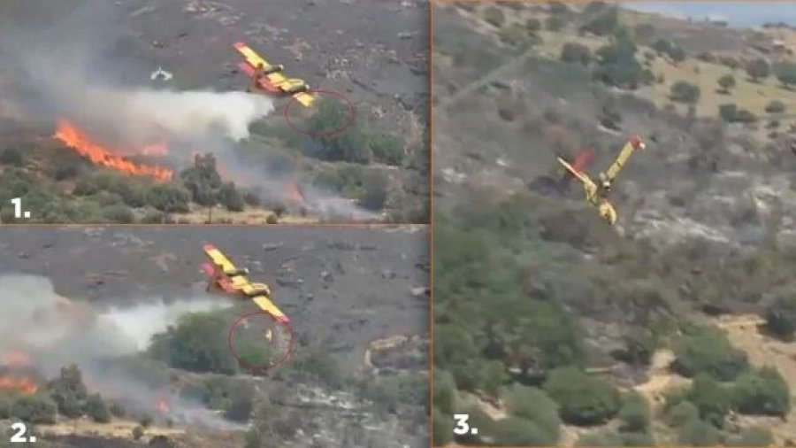 E rëndë/ Po shuante flakët, avioni rrëzohet në mes të vatrës së zjarrit në Greqi  