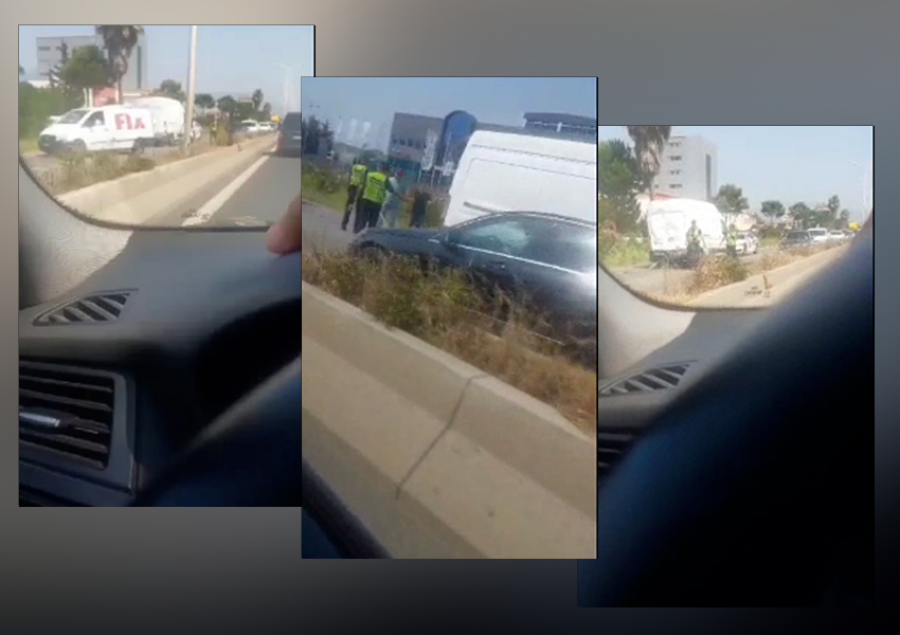 VIDEO/ Aksident në autostradën Tiranë-Durrës, bllokohet trafiku