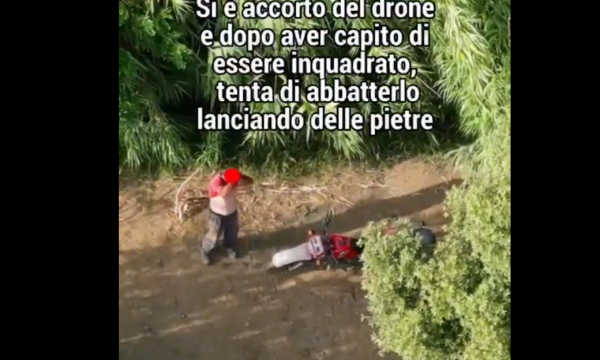 Operacion me dron, italianët e kapin në flagrancë një person që ndez zjarre me qëllim