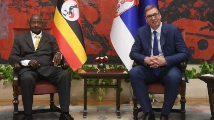 Vuçiç takon diktatorin e Ugandës që mbështet pushtimin rus të Ukrainës