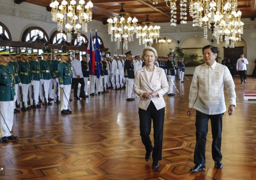 Nga Filipinet,  Von der Leyen thotë se Evropa nuk do të tolerojë agresionin në Paqësor