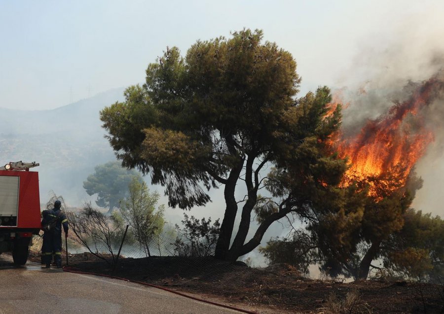 Greqi, zjarrfikësit mposhtin flakët por rreziku mbetet