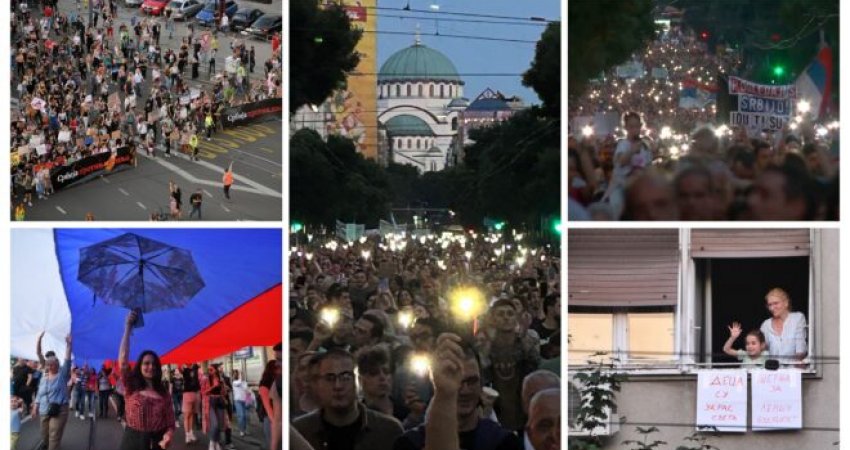 “Pranvera serbe nuk ndalet” | Qytetarët i dërguan mesazh të fuqishëm presidentit të tyre: Vuçiq ik
