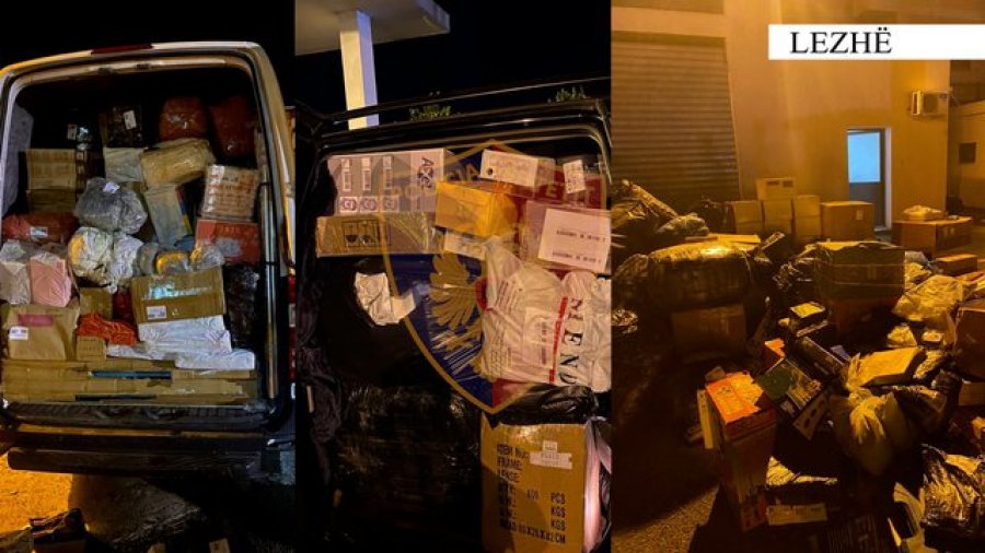 Kapen në Lezhë dy furgonë plot me produkte kontrabandë, sekuestrohet 1 mln lekë mall