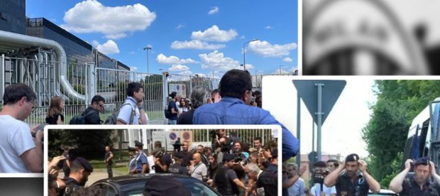 VIDEO/ Rrethohen nga tifozët dhe policia, familjarët e Berlusconit mbërrijnë në spital