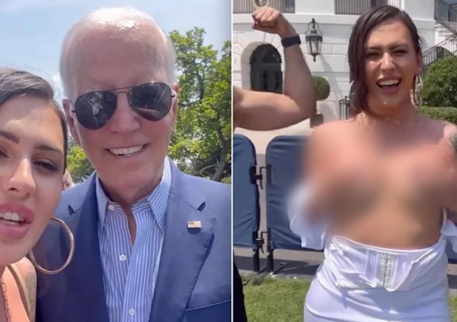 Topless në festën e Bidenit!