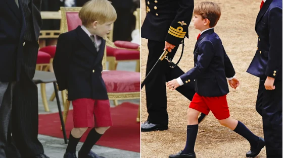 Princi Louis shfaqet me të njëjtën veshje si Princi Harry 34 vjet më parë