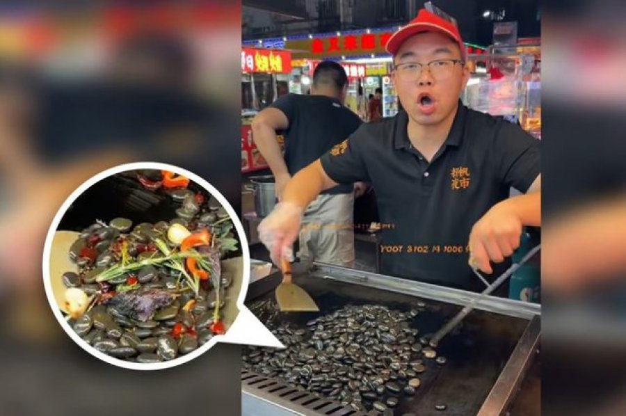 VIDEO: ‘Ha e pështy’ gurë të skuqur, gatimi tradicional që po bën namin në Kinë