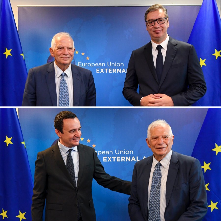 Brukse/ Pas përfundimit të takimit me Vuçiç, Borrell dhe Lajçak do të ritakohen sërish me Kurtin ditën e sotme