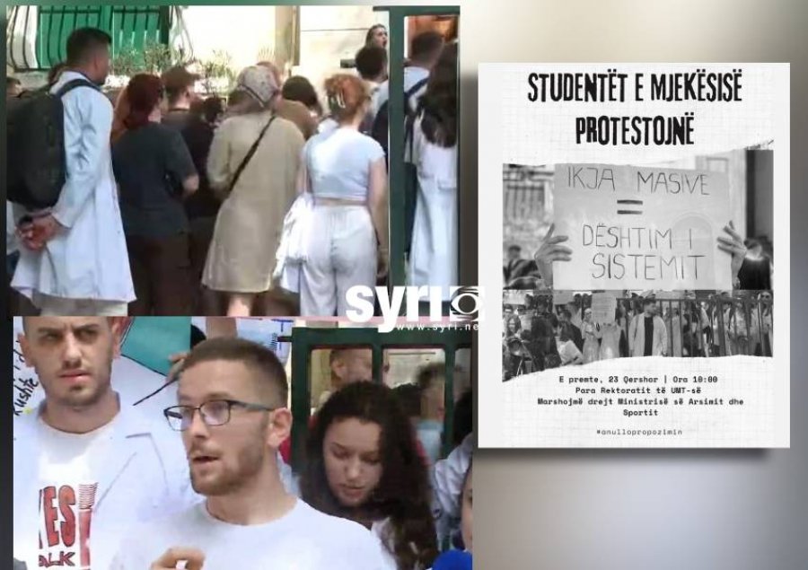 ‘Po luftojmë për të drejtën tonë’/ Studentët e mjekësisë: Nuk do ndalemi derisa të plotësohen kërkesat
