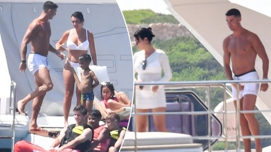 Ronaldo dhe Georgina vazhdojnë të shijojnë pushimet verore në superjahtin e tyre luksoz në Sardenjë