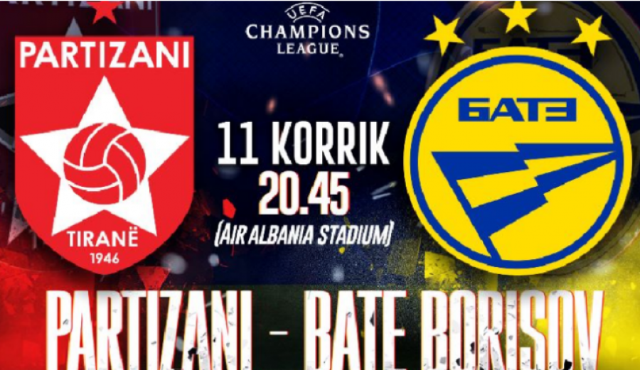 Turi i parë i Champions League/ UEFA përcakton arbitrat e sfidës Partizani-BATE Borisov
