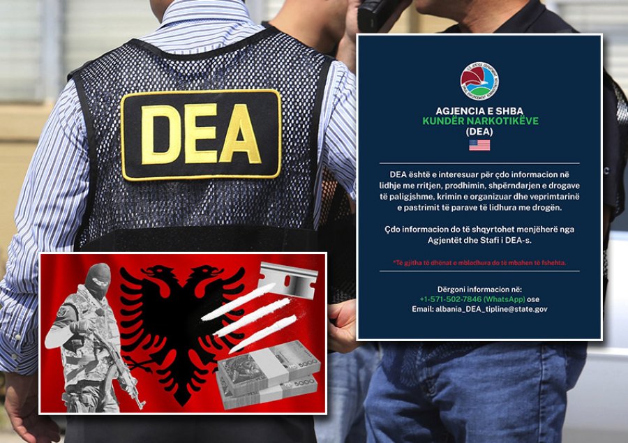 DEA ‘shmang’ shtetin, fton direkt shqiptarët: Na njoftoni në këtë numër për drogën dhe pastrimin e parave