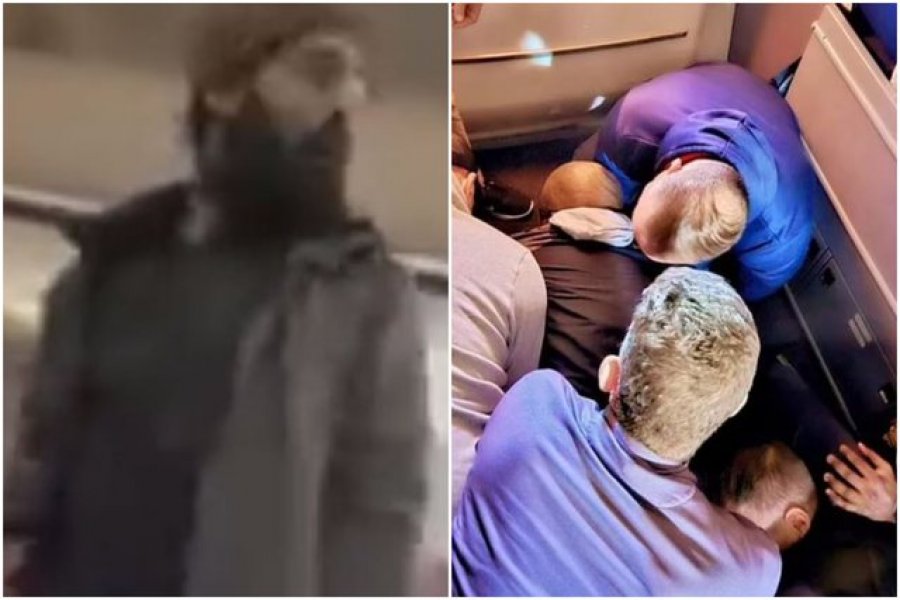 VIDEO/ Burri sulmon stjuardesën dhe kërcënon pasagjerët se do t'i vrasë gjatë fluturimit, donte të hapte derën