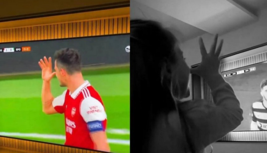 VIDEO/ Xhaka i dedikon golin vajzës së tij, shikoni reagimin e saj të ëmbël