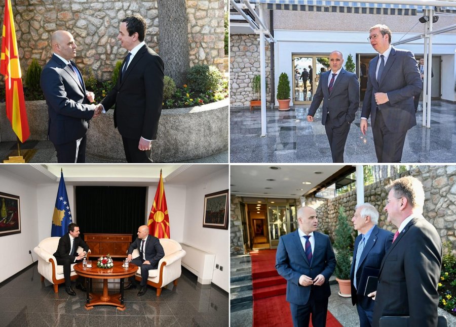 'Nder për Ohrin tonë të bukur': Kryeministri maqedonas mirëpret Kurtin, Vuçiçin dhe përfaqësuesit e BE