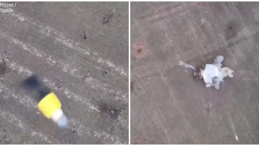 Ukrainasit neutralizojnë me dron dhjetëra ushtarë rusë, ju hedhin në erë edhe tanket 