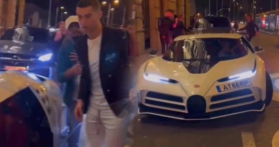FOTO-VIDEO/ Cristiano Ronaldo shëtiti nëpër Madrid me një Bugatti me vlerë 8 milionë euro