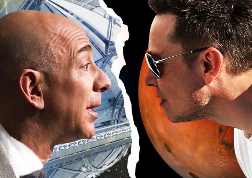 Elon Musk ‘godet’ Jeff Bezosin shumë fort, tallet me fizikun e tij
