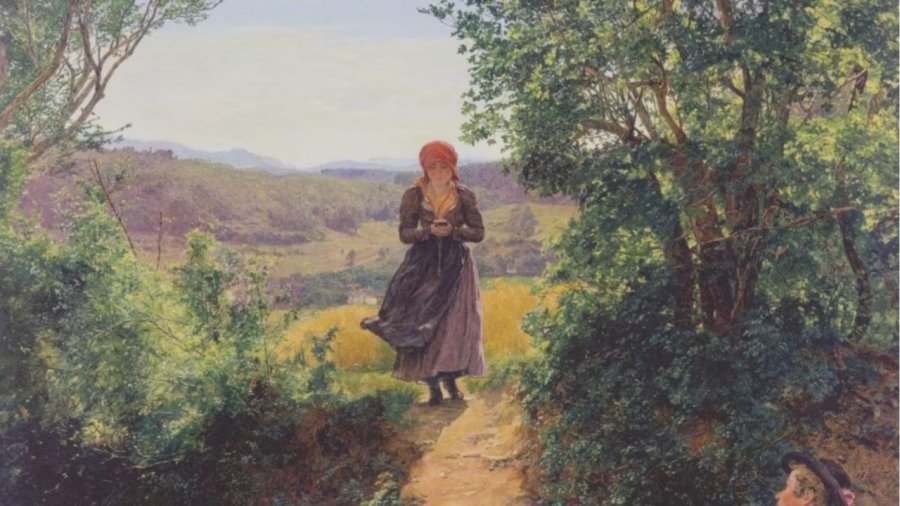 Misteri i vajzës në pikturën e vitit 1860 me celular në dorë