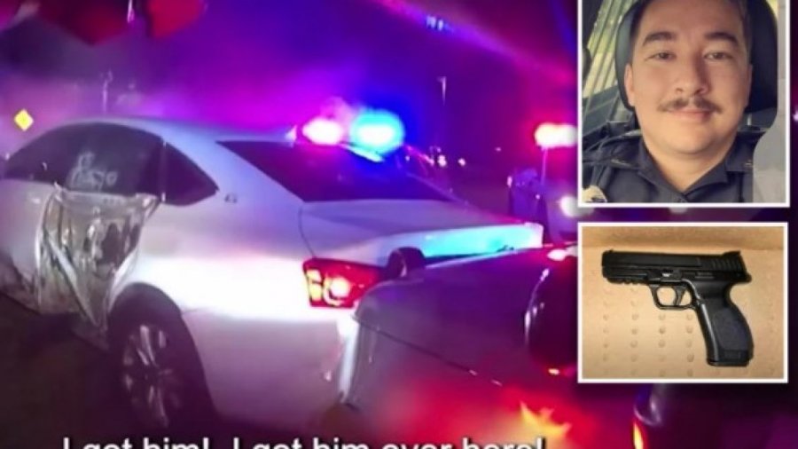 'Më kanë qëlluar në fyt!', video rrënqethëse shfaq momentin e plagosjes së policit në Florida