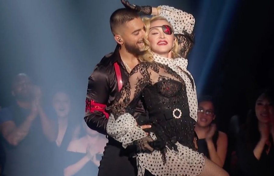 Maluma dhe Madonna shfaqen shumë të afërt me njëri-tjetrin gjatë provave për turneun e tyre botëror