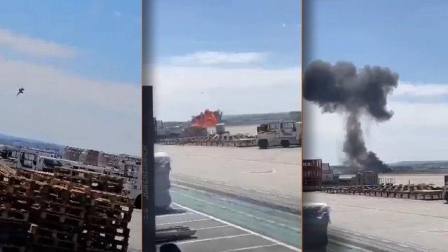 VIDEO/ Rrëzohet një avion luftarak në Spanjë, plagoset rëndë piloti