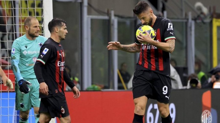 Milani shpartallon Sampdorian 5-1, Giroud shënon 3 gola