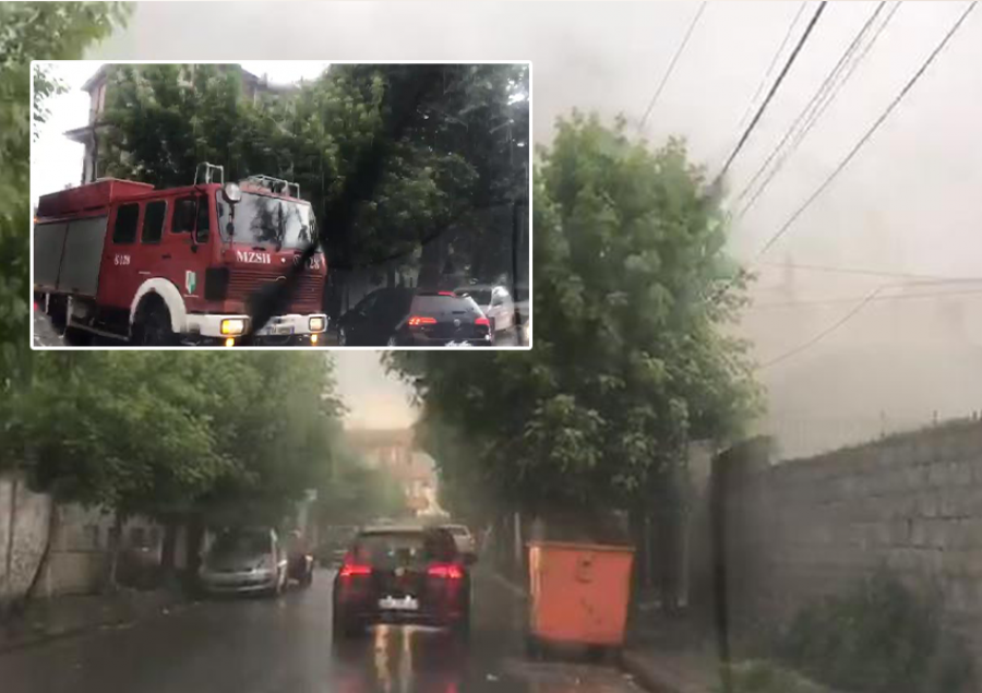 Zjarr në ambientet e godinës së Shërbimit Informativ në Elbasan