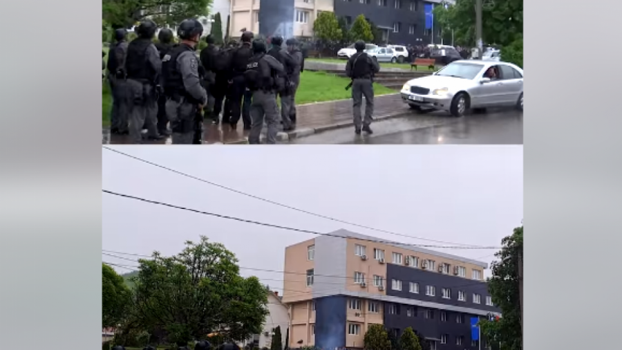 Foto/ Situata në veri, gazetarët e policët sulmohen me gurë nga serbët