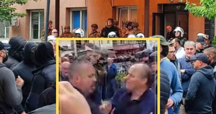 Protestuesit serbë rrahën mes vete në Zubin Potok, në prani të policisë