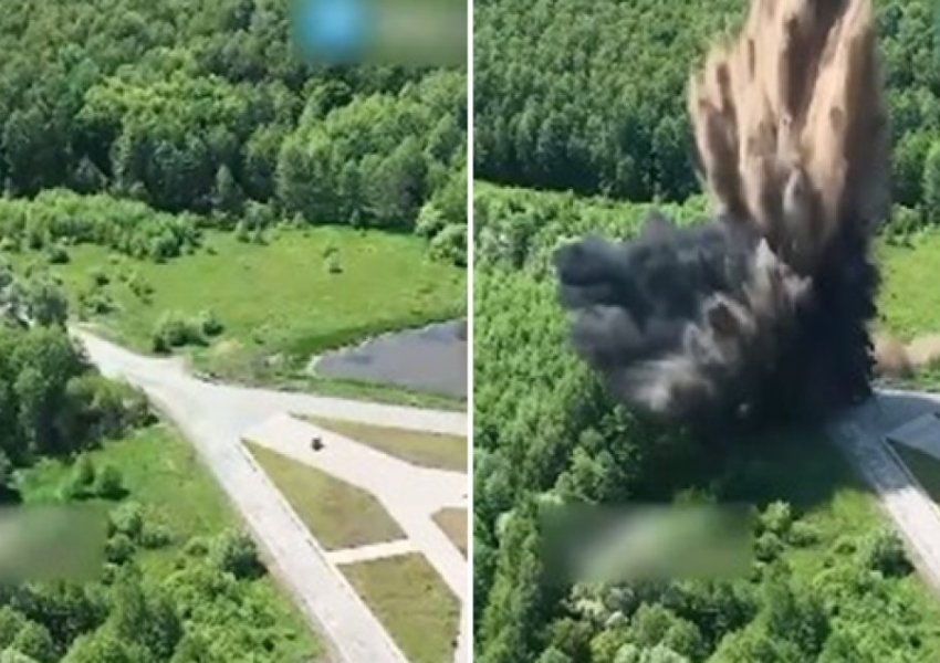 VIDEO/ Shpërthim në kufirin që bashkon Bjellorusinë, Rusinë dhe Ukrainën
