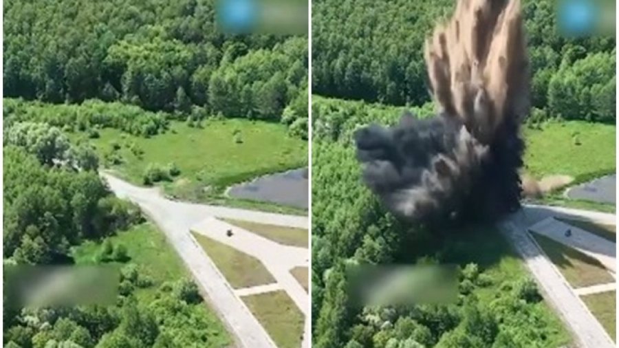 VIDEO/ Shpërthim në kufirin që bashkon Bjellorusinë, Rusinë dhe Ukrainën