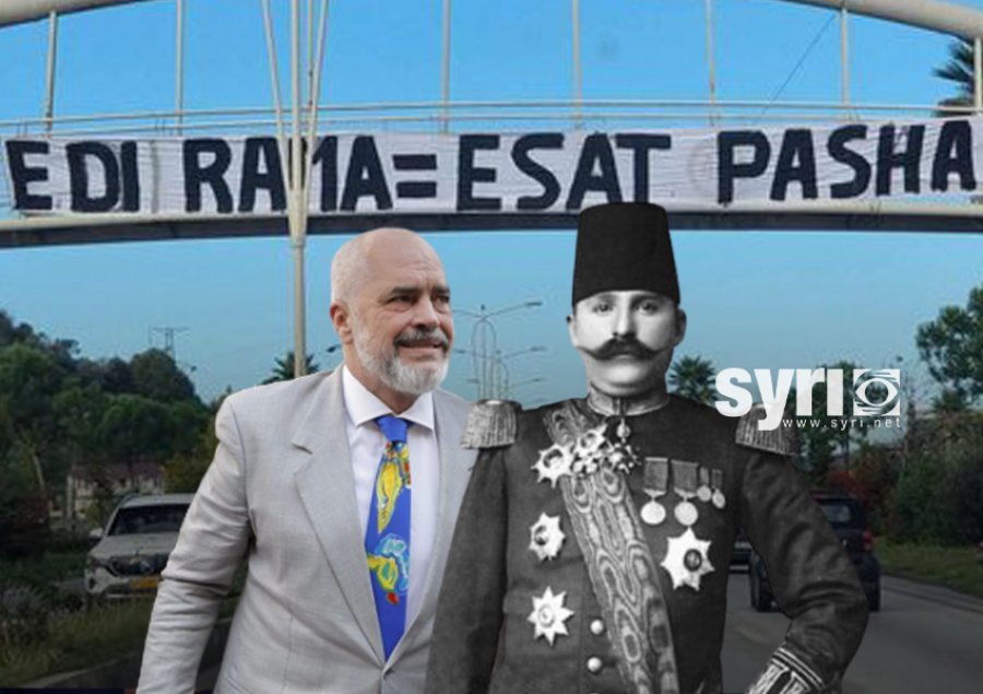 'Edi Rama=Esat Pasha', shfaqet parulla në mes të autostradës Tiranë-Durrës