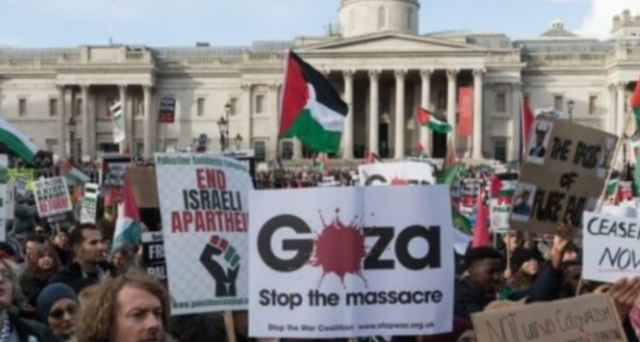 Mijëra njerëz u mblodhën në Londër në solidaritet me Palestinën