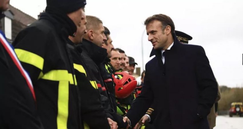 Macroni premton 50 milionë euro për viktimat e përmbytjeve në Pas-de-Calais