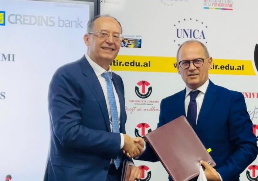 Marrëveshje bashkëpunimi mes Universitetit të Tiranës dhe Credins bank