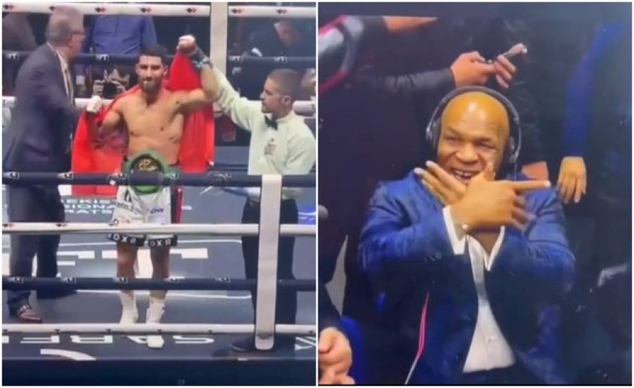Ermal Hadribeaj korr triumfin e radhës, Mike Tyson e përshëndet me ‘shqiponjën’