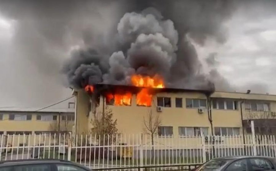 VIDEO/ Zjarr i madh në Institutin e Mjekësisë Ligjore