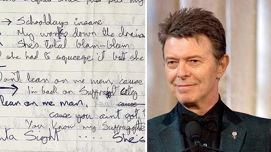 Teksti i shkruar me dorë nga David Bowie pritet të arrijë në 115 000 euro në ankand!