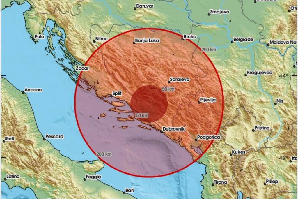 Tërmet në Bosnje, lëkundjet ndjehen deri në Kroaci