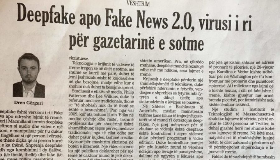 Deepfake apo Fake News 2.0, virusi i ri për gazetarinë e sotme