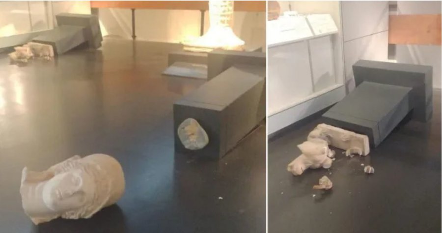 Turisti amerikan shkatërron statujat e lashta në muzeun izraelit