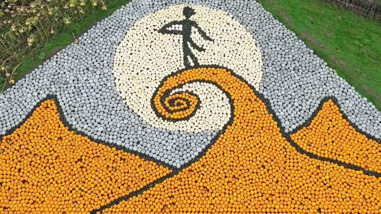 Ky mozaik i bërë me kunguj theu rekordin botëror Guiness
