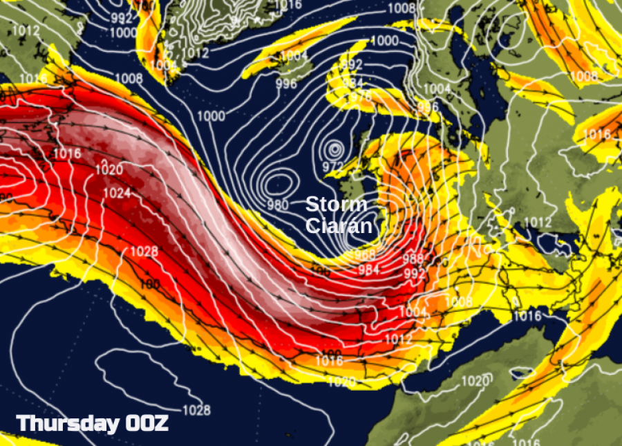 Stuhia Ciaran po vjen, alarmohen autoritetet në Britani dhe Francë